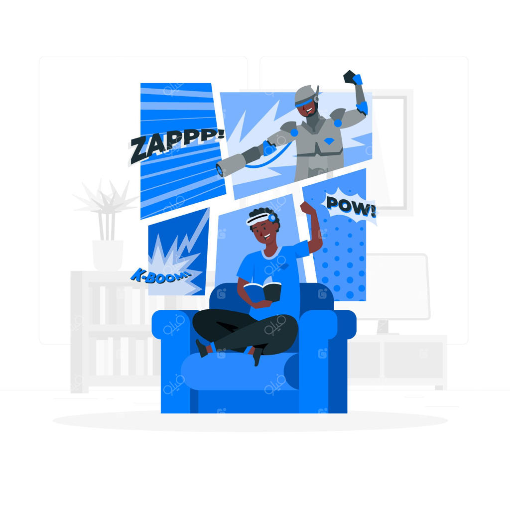 تصویرسازی مفهومی خواندن کمیک