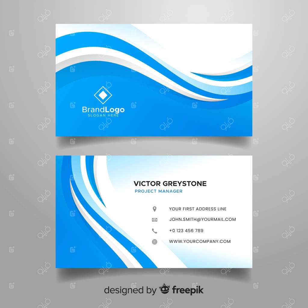 قالب کارت ویزیت به سبک انتزاعی