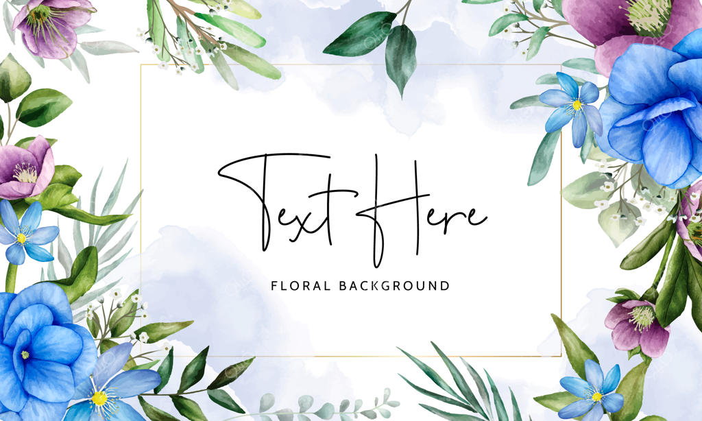 زمینه زیبا و شیک با گل‌های آبرنگی