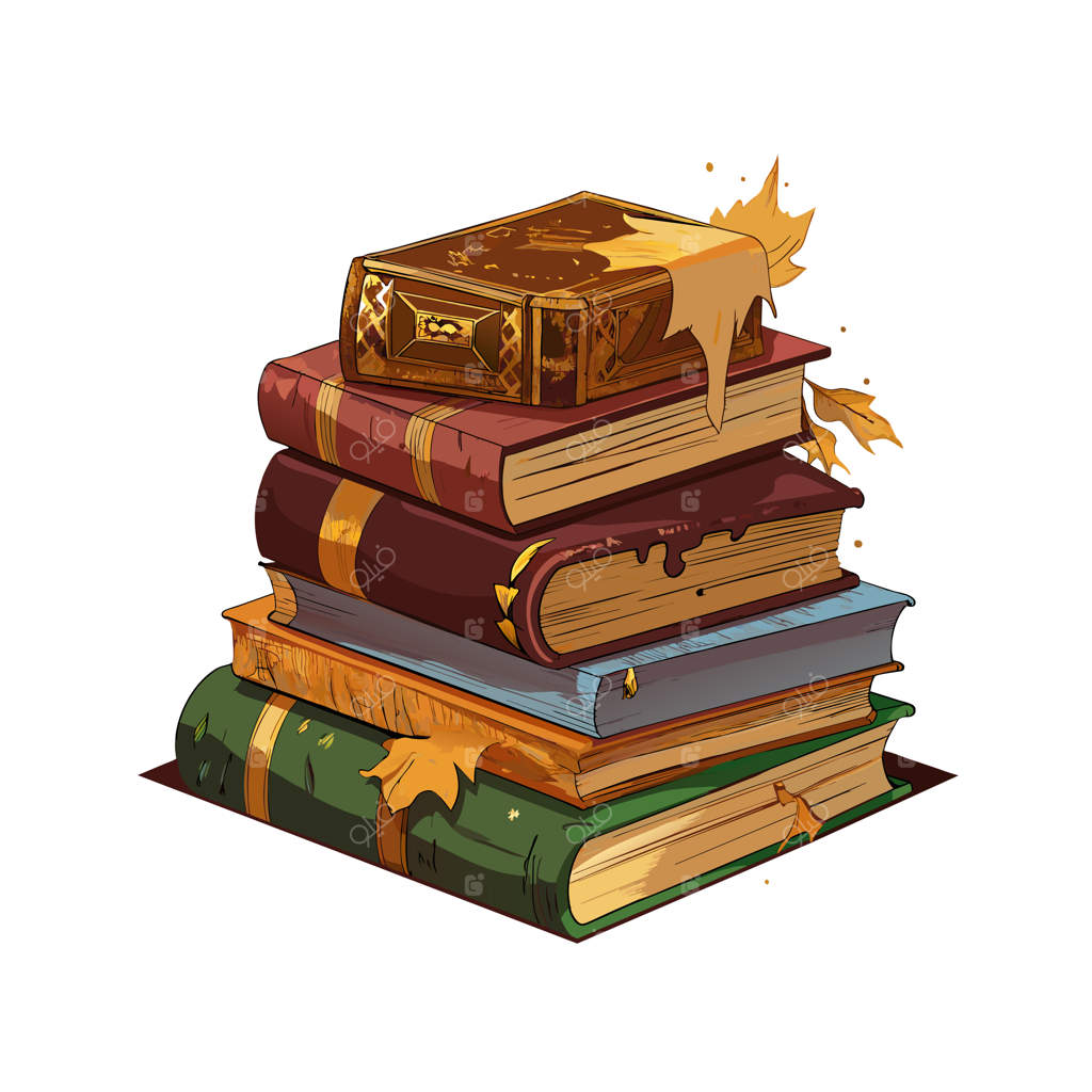 طرح مفهومی وکتور دسته کتاب‌ها