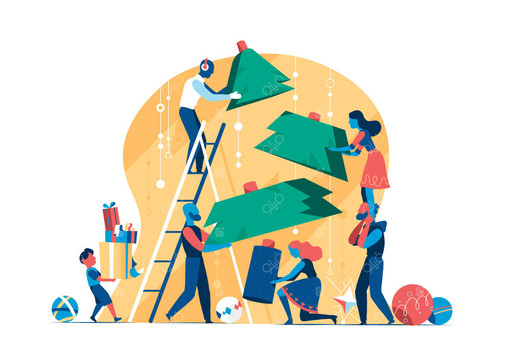 ساخت درخت کریسمس