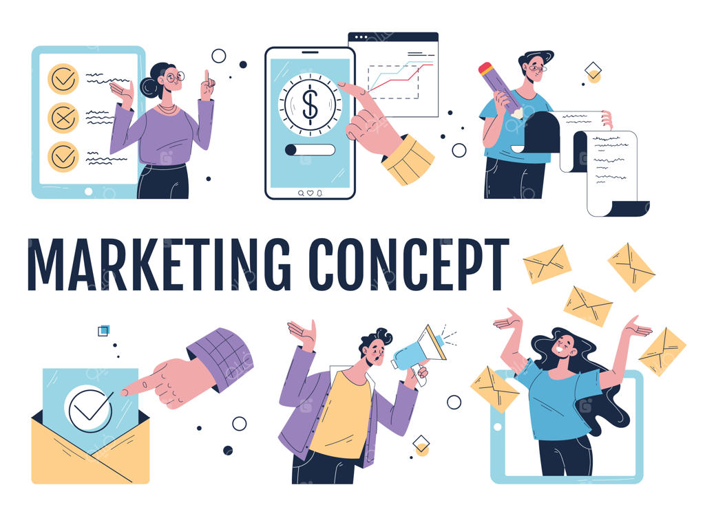 استراتژی مدیریت بازاریابی دیجیتال سازمانی - طراحی مفهومی گرافیک