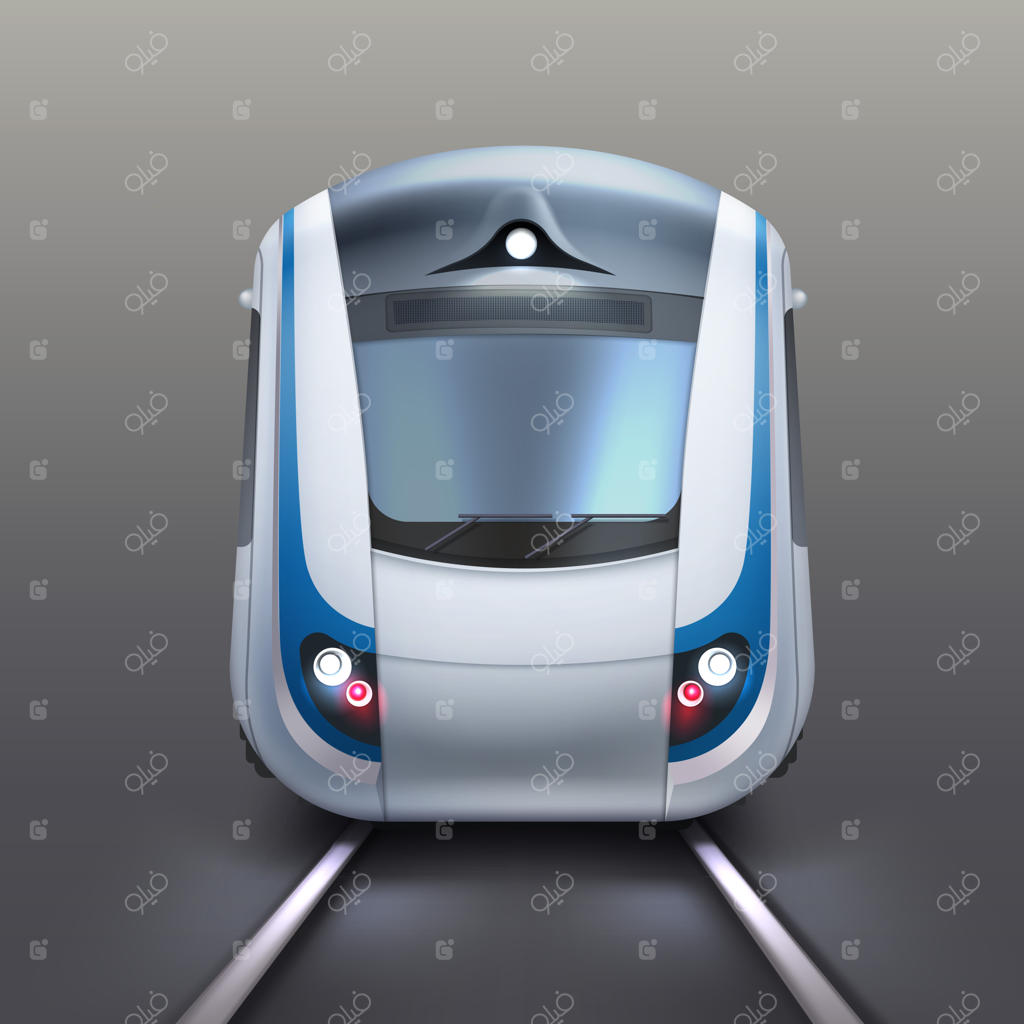 تصویری از واگن جلویی قطار برقی یا مترو