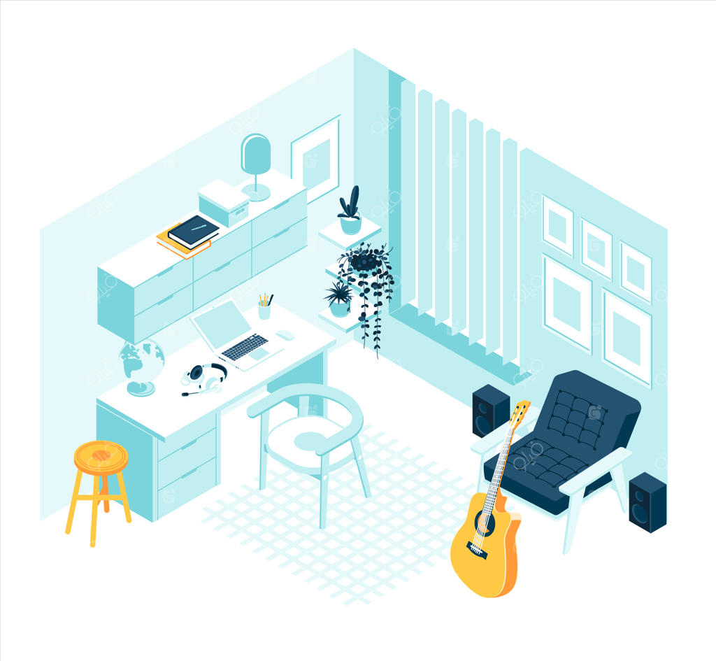 کابینت موزیسین ایزومتریک با مبلمان خانگی