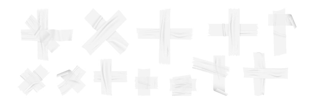 مجموعه چسب‌های نواری واقعی.