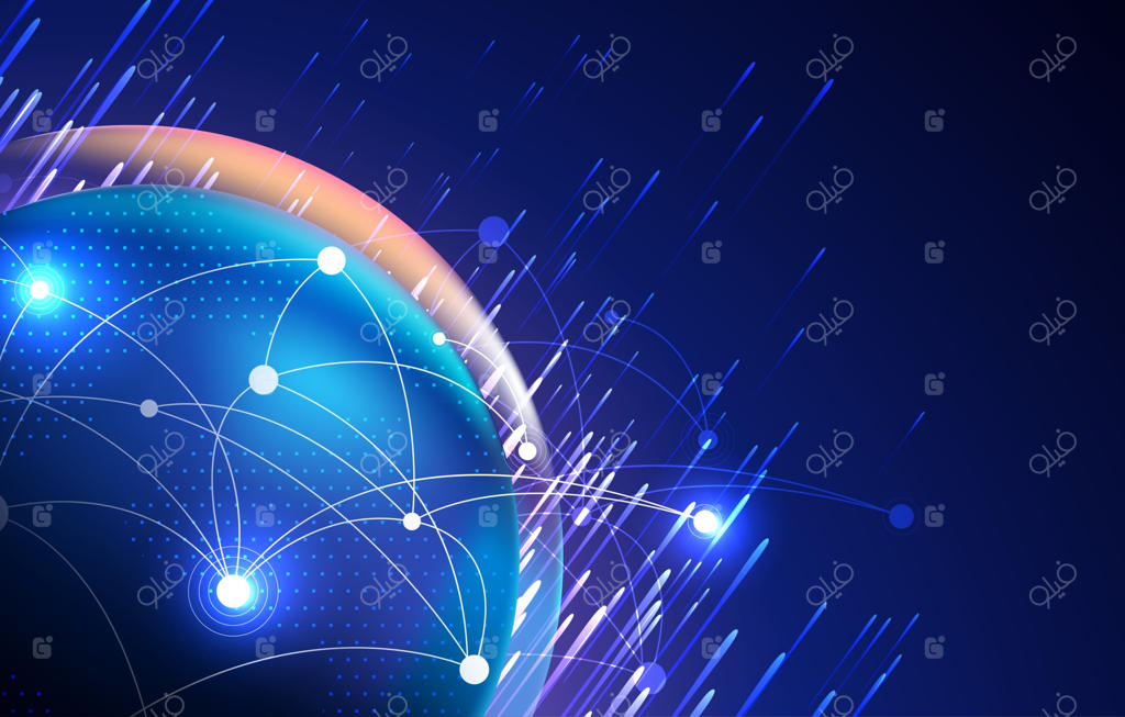 پس‌زمینه یا طرح بنر تکنولوژی مدرن و انتزاعی - تصویرسازی برداری EPS10.