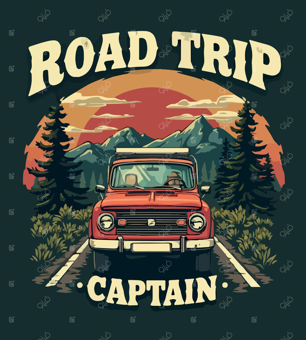 ماشینی با نوشته سفر جاده‌ای