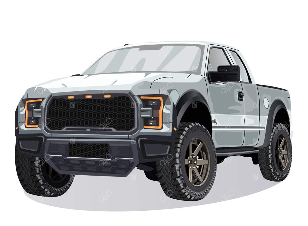 وانت، پس‌زمینه سفید، نمای جلو