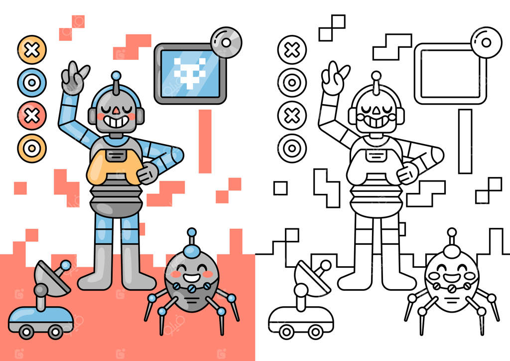 طرح دستی و نقاشی ربات