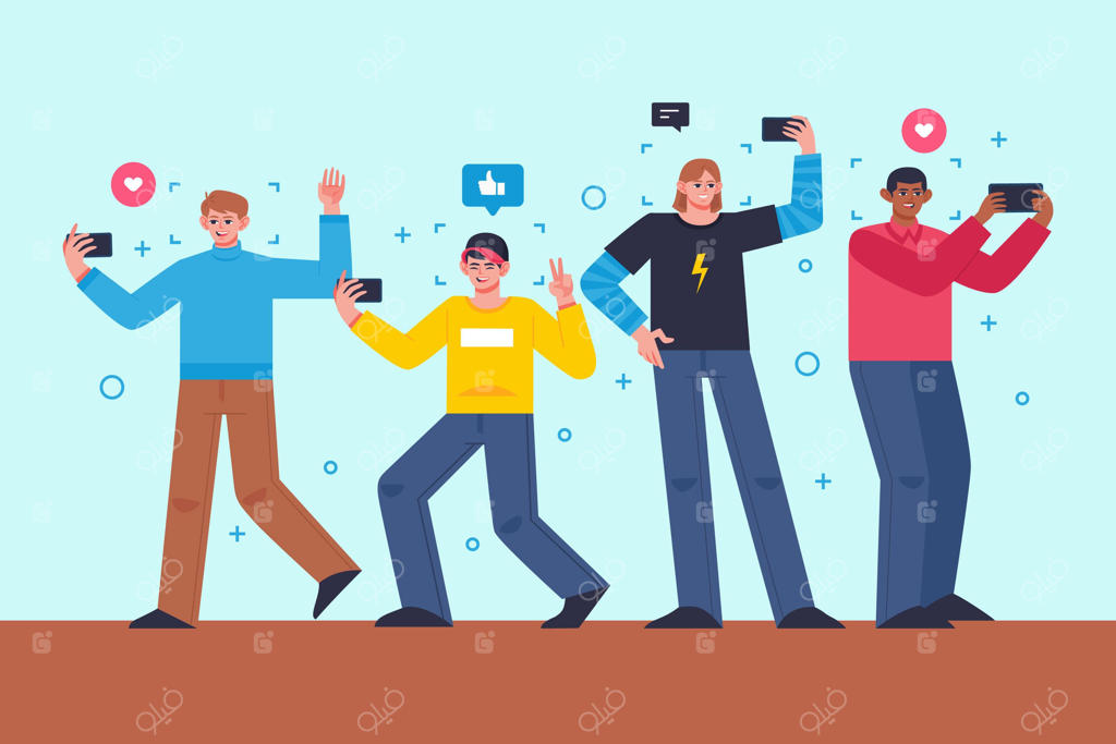 عکس گرفتن افراد روی زمین با گوشی هوشمند