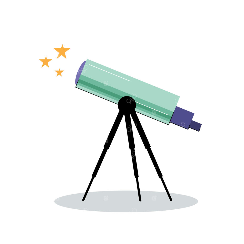 تصویرسازی وکتور ایزوله آیکون تخت تلسکوپ