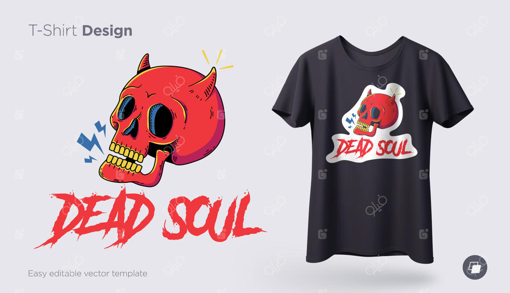 تصویر بامزه اسکلت. چاپ بر روی تی‌شرت‌، سویشرت‌ و سوغات. وکتور