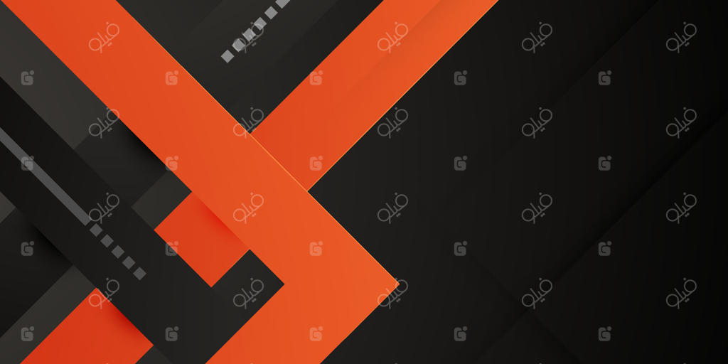 پیش‌زمینه دینامیک سه‌بعدی با رنگ تیره و مثلث نارنجی: طراحی خلاقانه جلد تجاری با الگوی سایه‌ها.