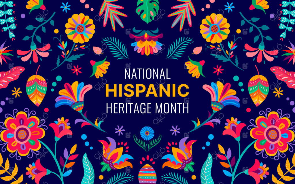 بنر میراث ملی اسپانیایی‌ها با طرح گل‌ها