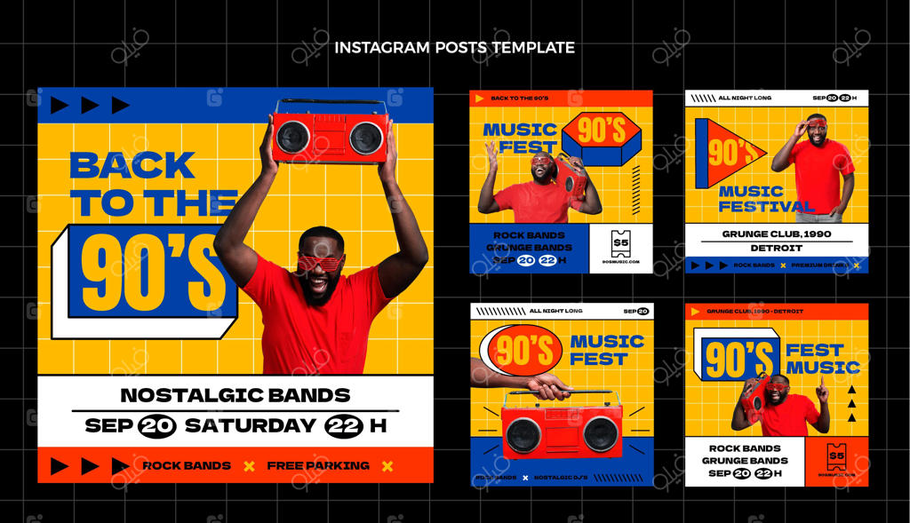 مجموعه پست‌های اینستاگرام جشنواره موسیقی نوستالژیک دهه ۹۰