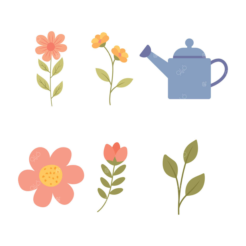 عناصر گل‌کاری طبیعی: گیاه‌شناسی با آبیاری گیاهان در باغ