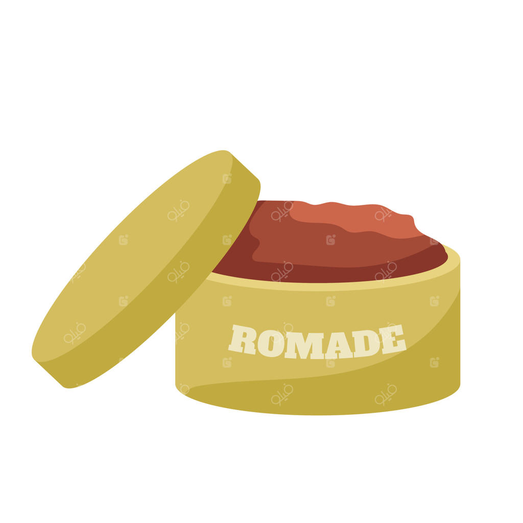 خامه یا واکس ریش برای سبیل در طراحی تخت. پماد مو و لوازم آرایشی مو. تصویر جدا شده.