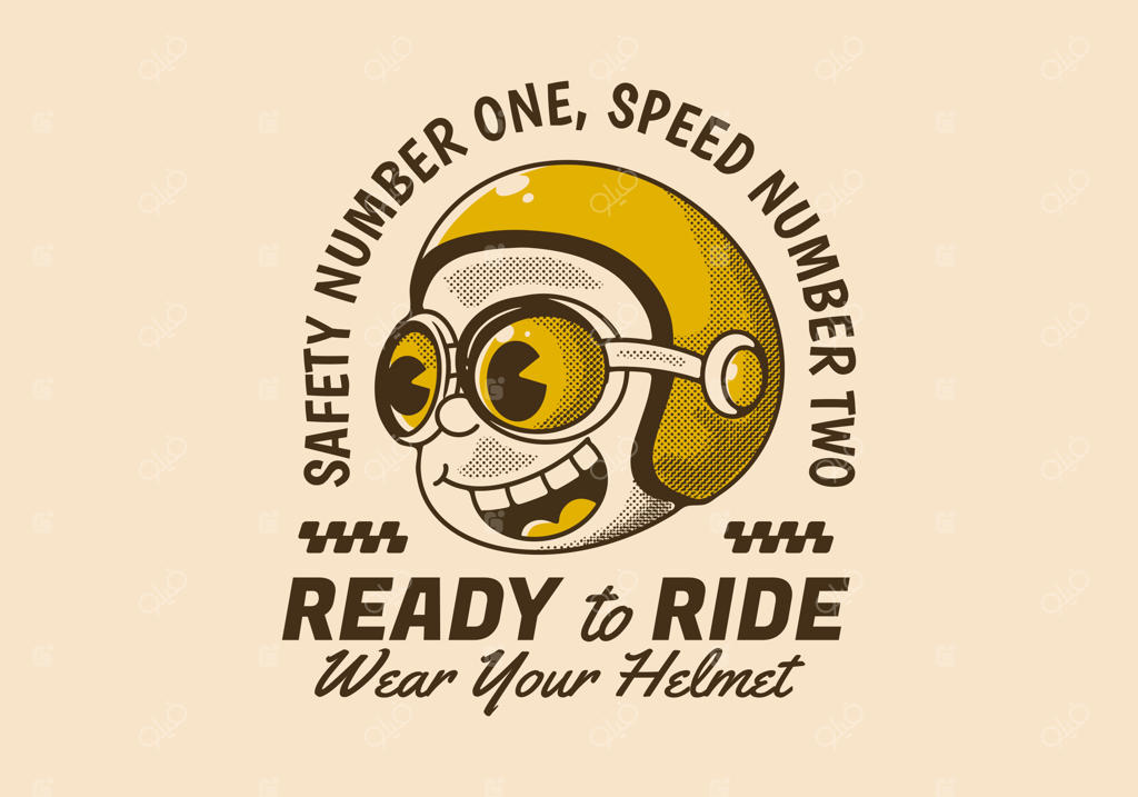 آماده برای دوچرخه‌سواری: تصویر قدیمی پسر با کلاه ایمنی