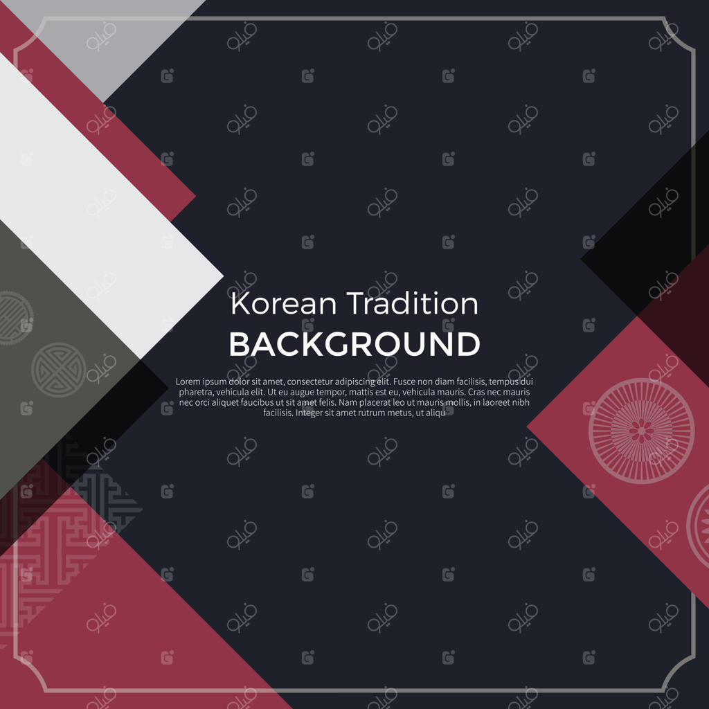 بنر پس‌زمینه با الگوی سنتی کره‌ای