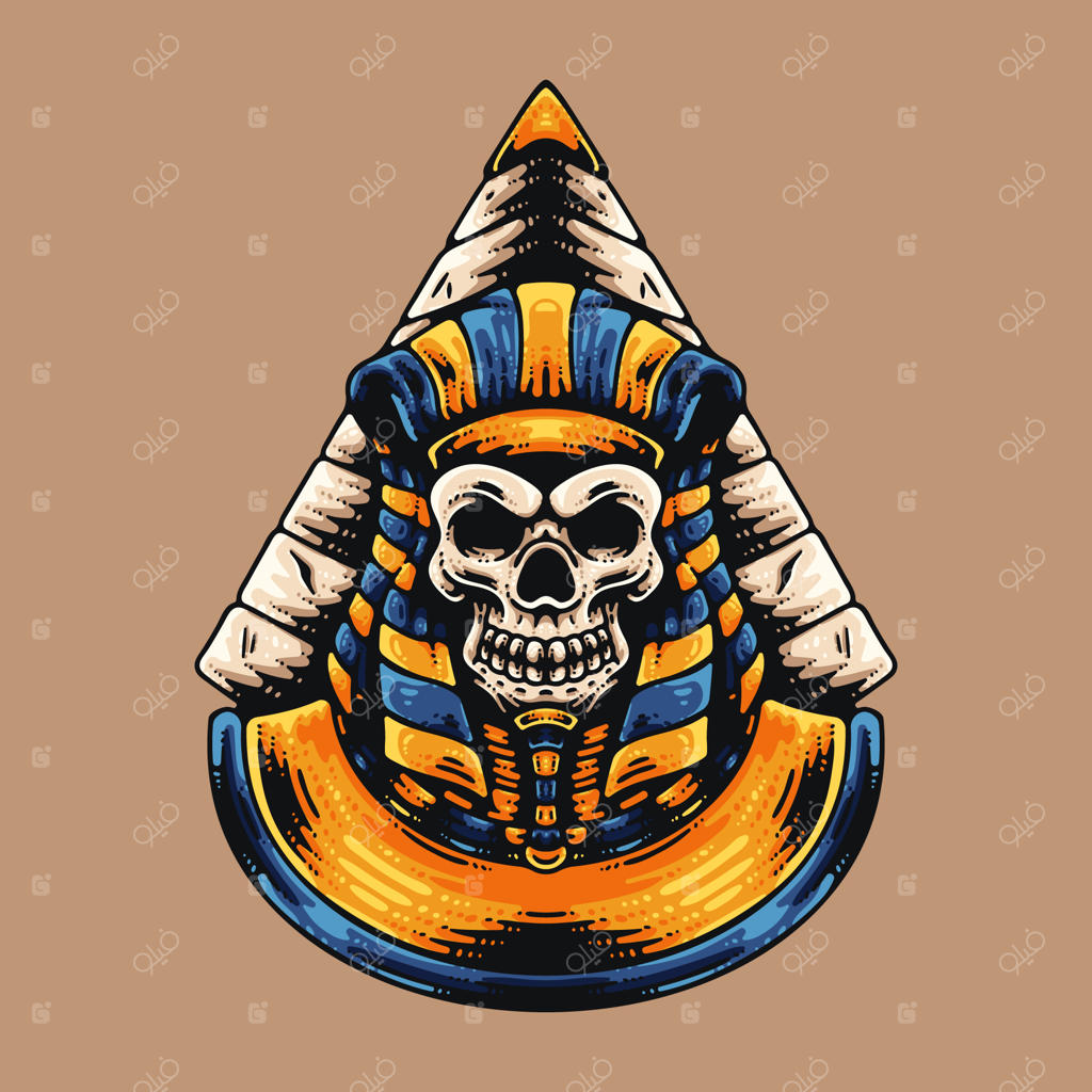 جمجمه و هرم مصری