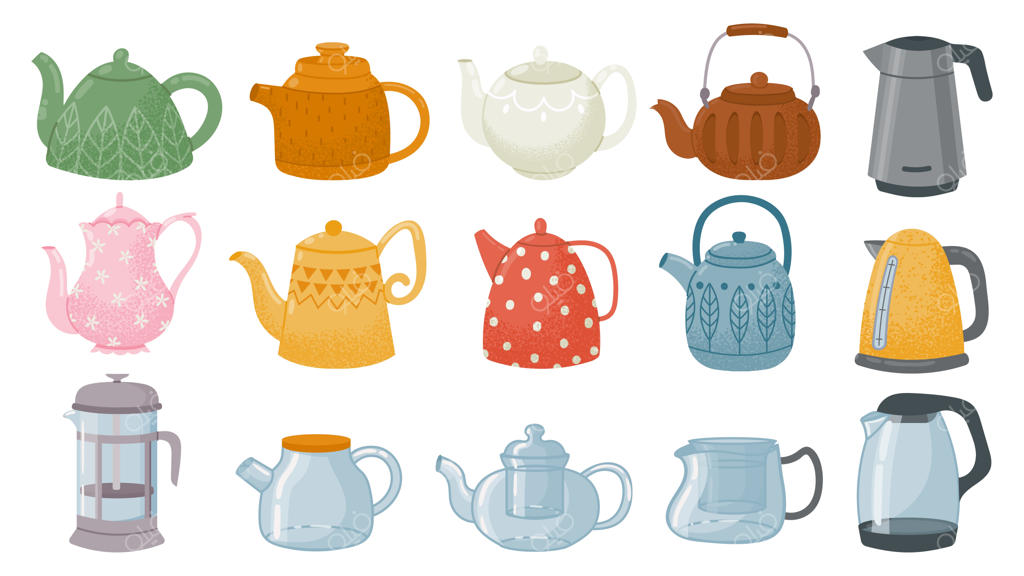 ست قوری‌های شیشه‌ای و سرامیکی تزئینی کارتونی: طراحی کتری‌های قدیمی، مدرن و ژاپنی برای نوشیدن چای در آشپزخانه یا کافه