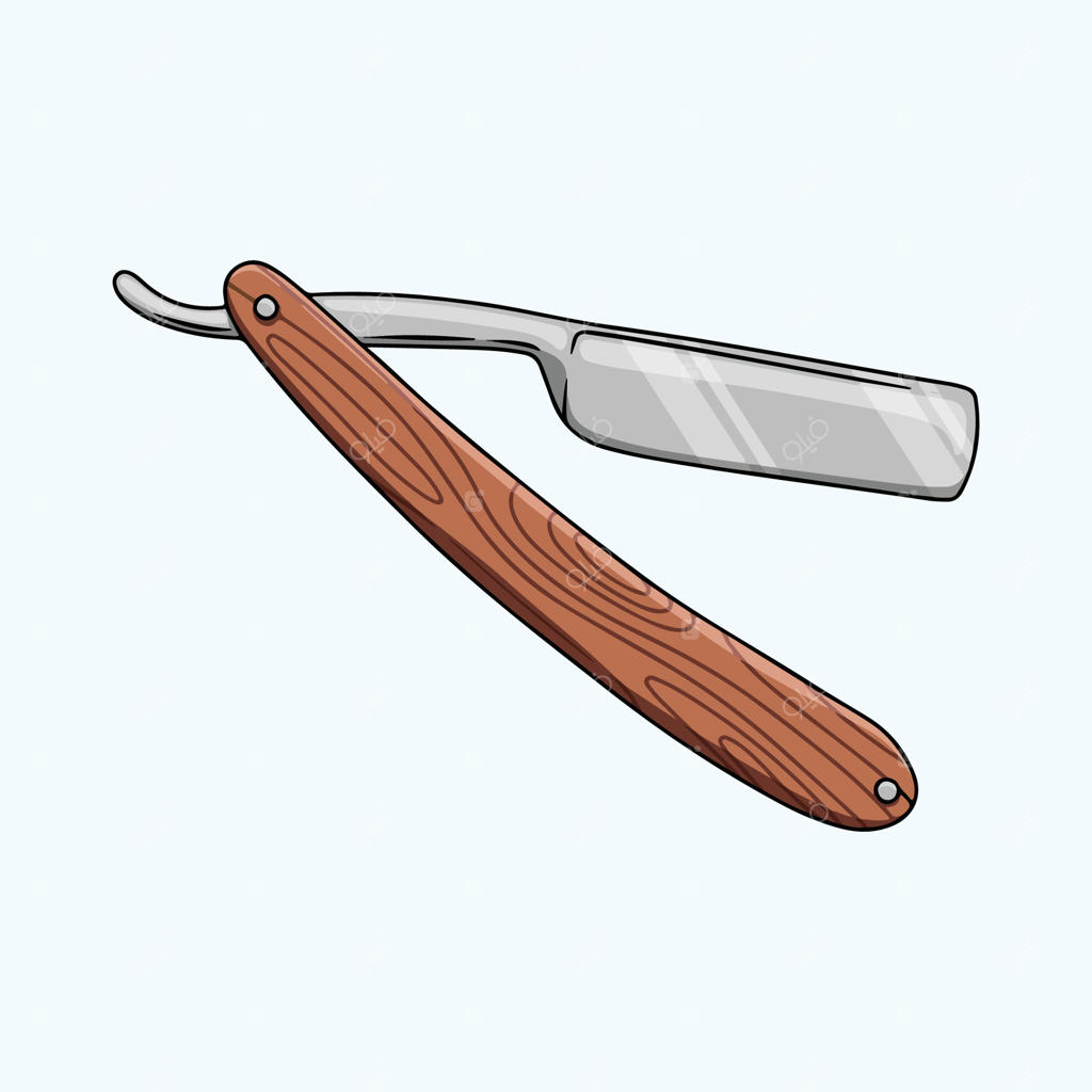 تیغ صورت‌تراشی. وسایل آرایشگری.