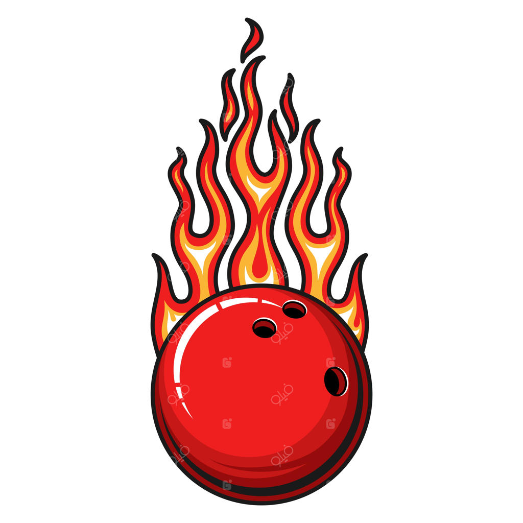 توپ بولینگ سرخ و شعله‌ور با آتش داغ