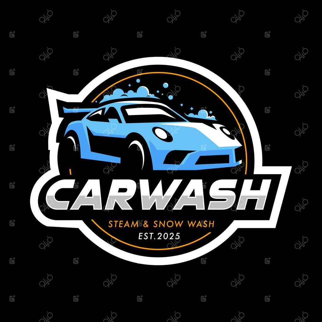 طراحی لوگو کارواش برای شستشوی بخار و برف‌روبی