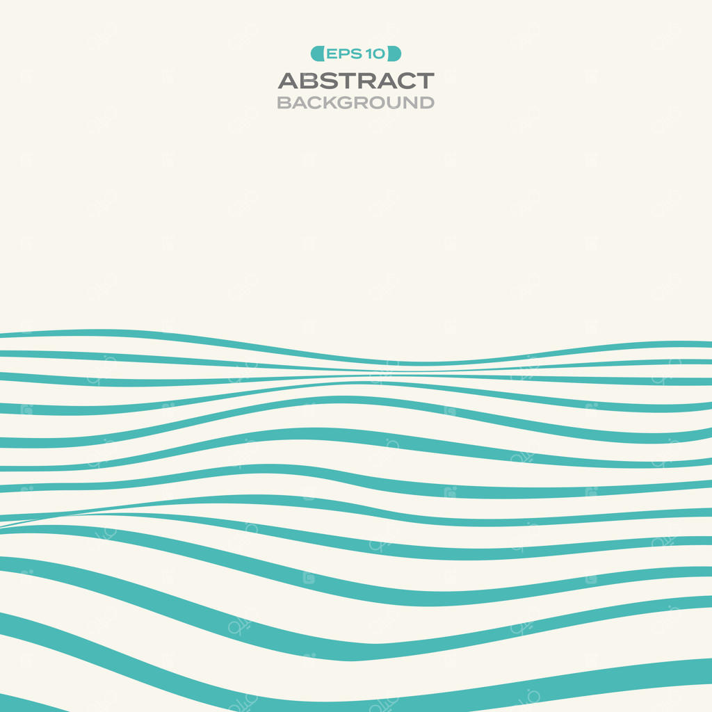 پس‌زمینه انتزاعی با طرح خطوط آبی راه راه و موج‌دار