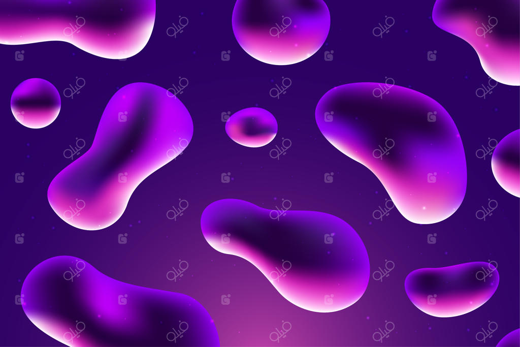 پس‌زمینه انتزاعی اشکال سیال و رنگارنگ