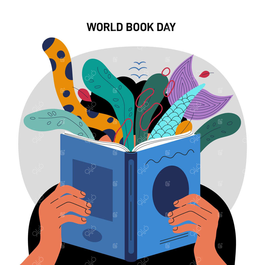 تصویرسازی دستی ویژه روز جهانی کتاب