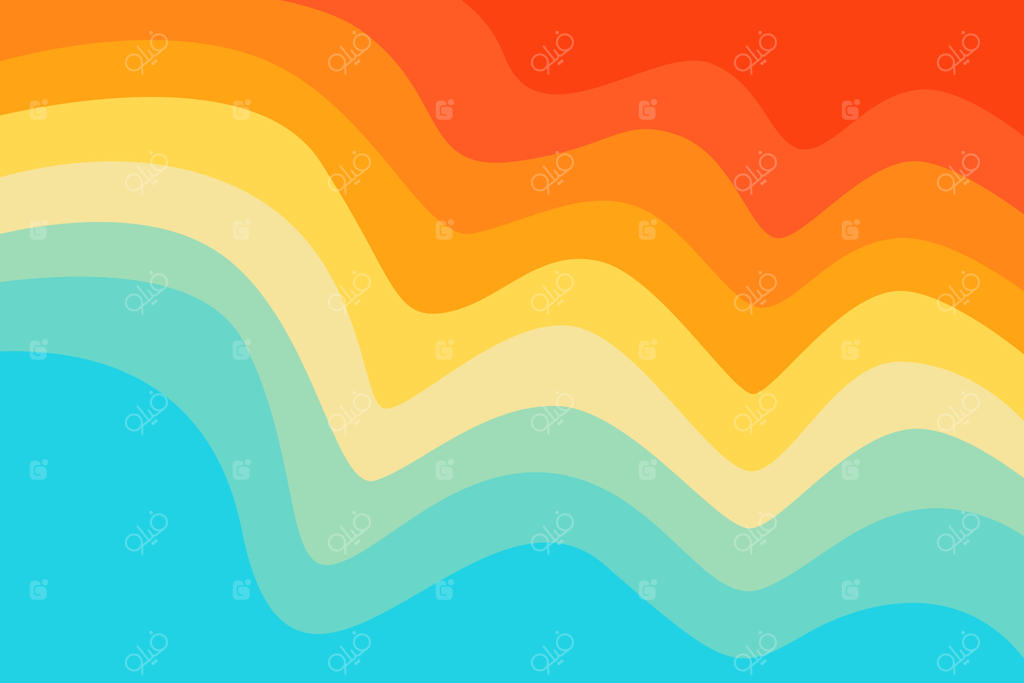 پس‌زمینه با طرح‌های انتزاعی رنگارنگ: قالبی برای مفهوم تابستان