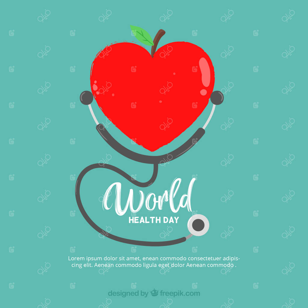 زمینه سیب به شکل قلب