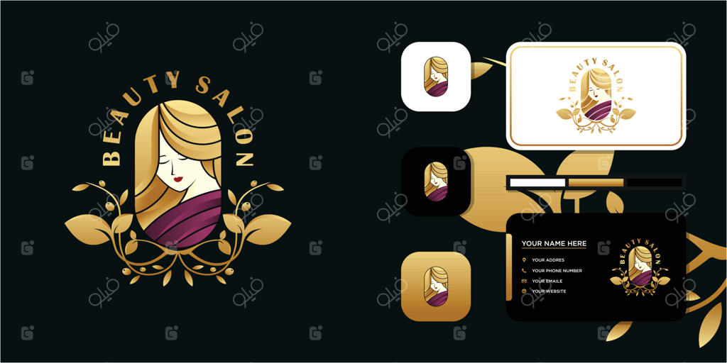 زیبایی زنان، چهره زنان، لوگو و کارت ویزیت