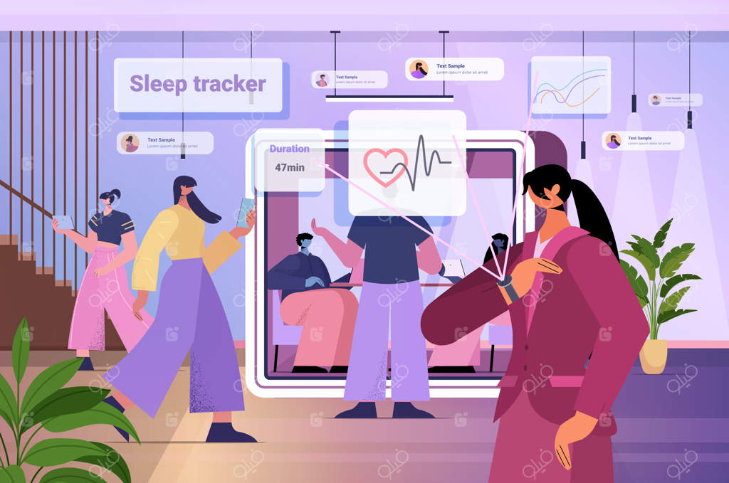 مفهوم کنترل کیفیت و کمیت خواب با استفاده از اپلیکیشن ساعت هوشمند الکترونیکی برای تجار