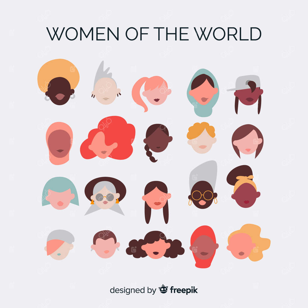 زمینه گروهی از زنان با نژادهای مختلف