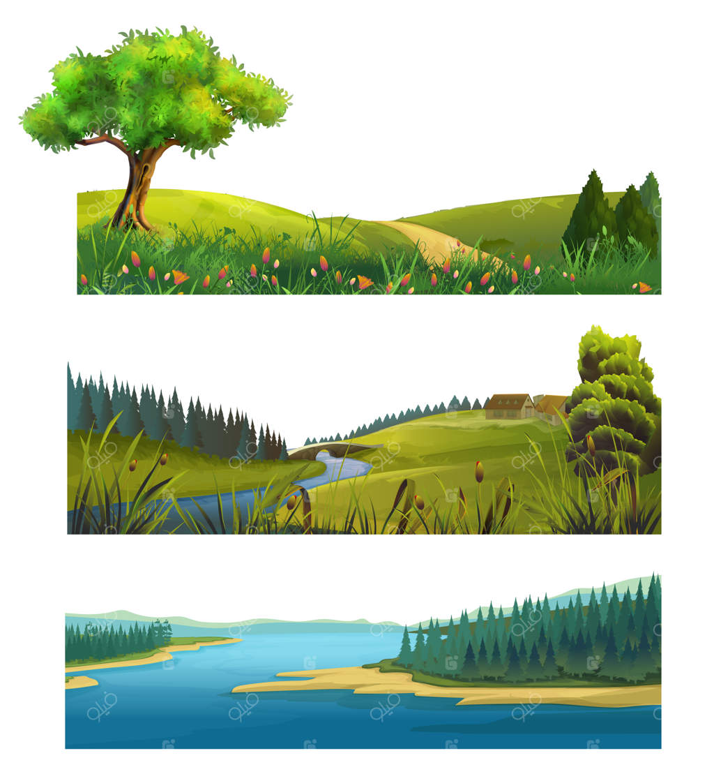 مجموعه‌ای از تصاویر مناظر طبیعی