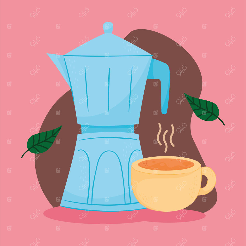 کتری و فنجان قهوه