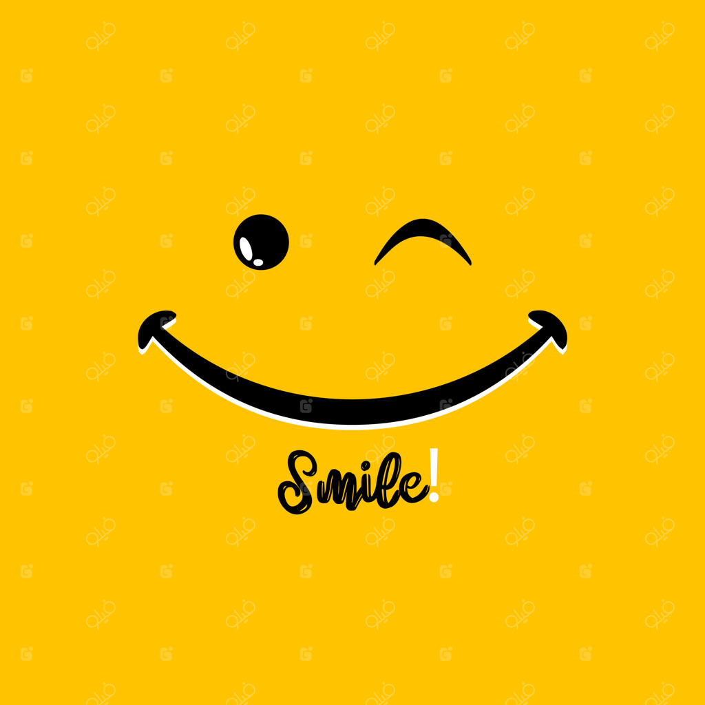 روز جهانی لبخند با طرحی از یک چهره خندان بامزه وکتوری