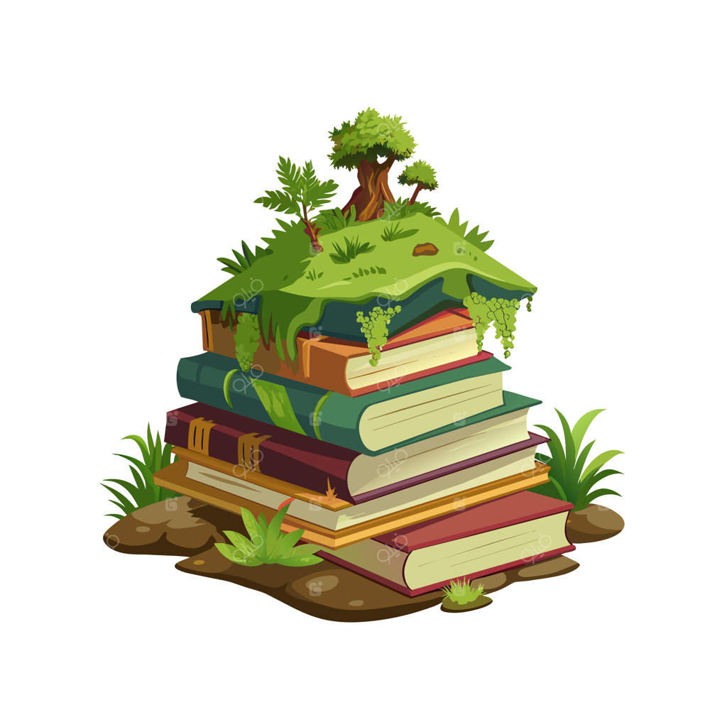 مفهوم تصویرسازی وکتور انباشت کتاب‌ها