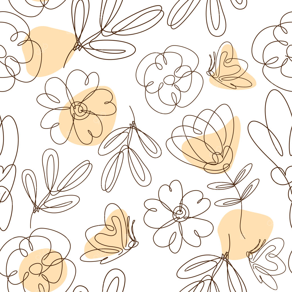 پس‌زمینه یکپارچه با طرح گل‌های خطی