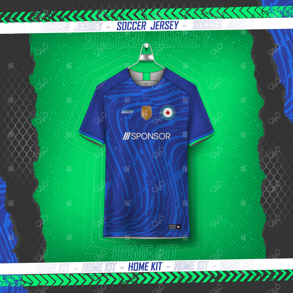 طراحی پیراهن فوتبال برای تی‌شرت ورزشی سابلیمیشن