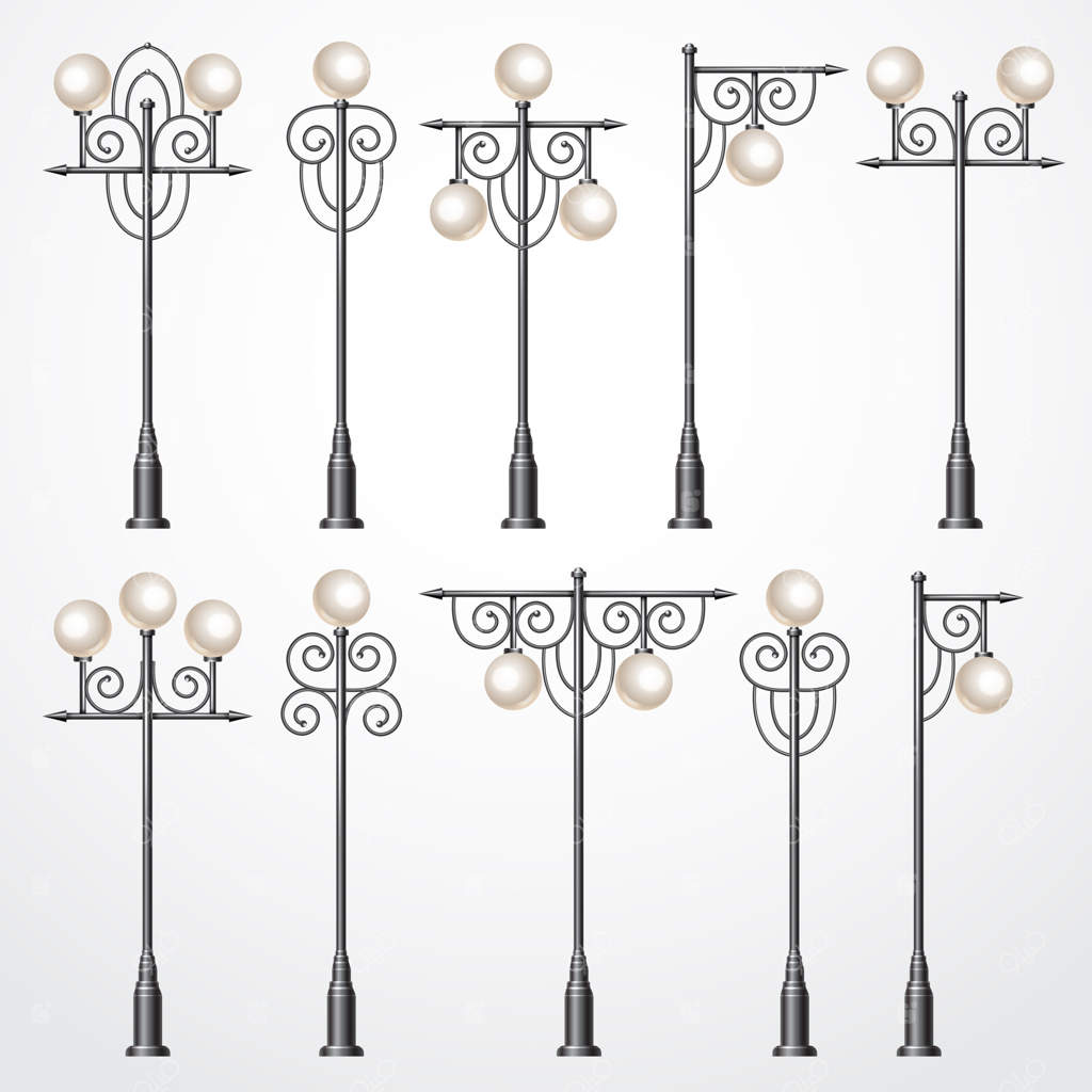 نصب چراغ‌های خیابانی برای طراحی شهری