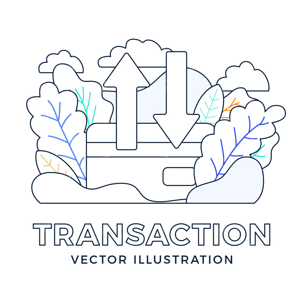 تصویر برداری از کارت اعتباری با فلش‌های بالا و پایین؛ زمینه سفید. مفهوم انتقال داده و تراکنش‌های حساب بانکی. پشت کارت اعتباری با دو فلش.