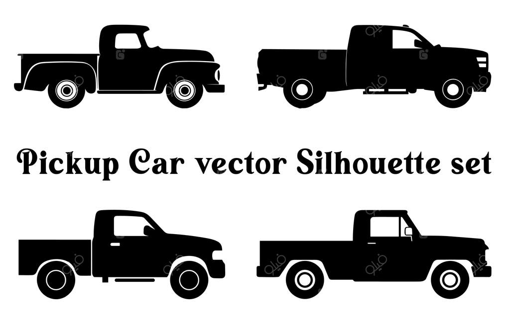 مجموعه کلیپ‌آرت وکتور سیلوئت ماشین‌ها