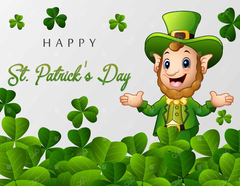 تبریک روز سنت پاتریک با جن و برگ‌های سبز