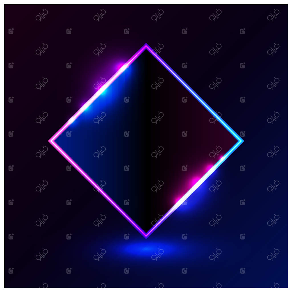 قاب تصویر وکتور آبی روشن و صورتی برای تبلیغات و ترویج