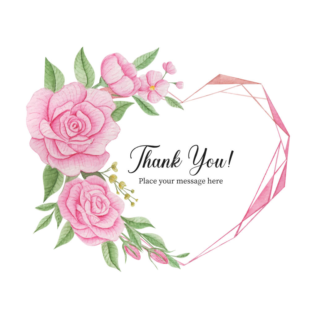 طرح قاب گل‌های آبرنگی دستی کشیده شده