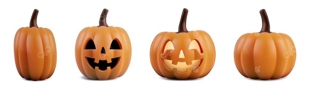 کدو تنبل‌های رنگارنگ هالووین برای تزئینات جشن