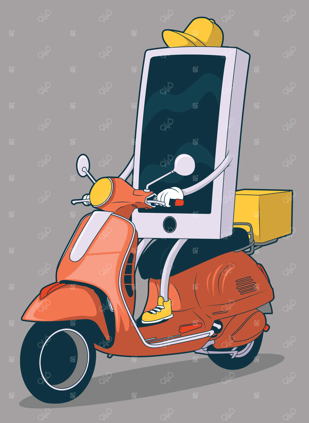 طراحی مفهومی تحویل غذا با تلفن هوشمند: تبلیغات و غذای بیرون‌بر